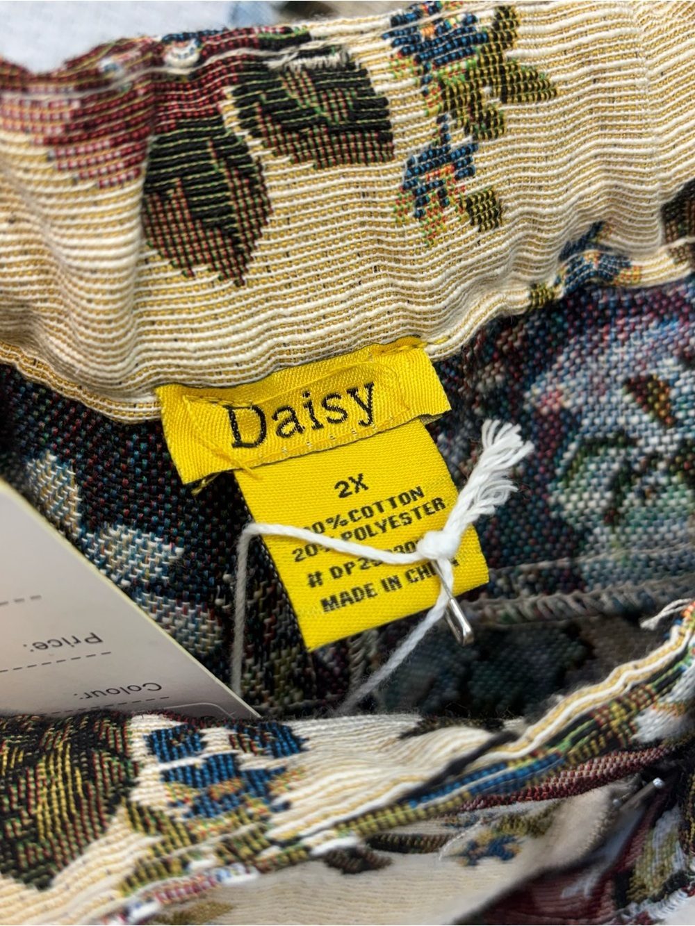 NWT Daisy Tapestry Women’s Wide Leg Pants 2X Floral Cargo Boho Baggy Festival - Picture 12 of 12
